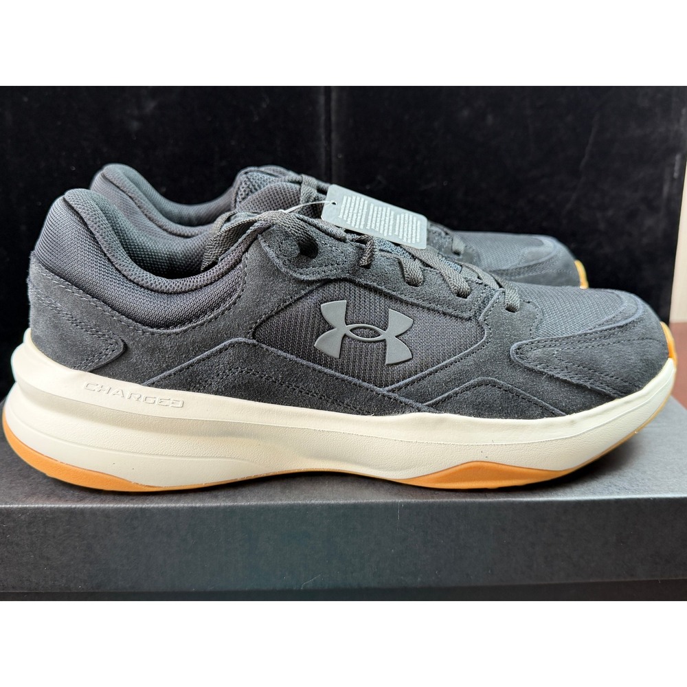 UA Edge Suede Men's Shoes Black Charged Cushioning 3027731-001 - Size 13